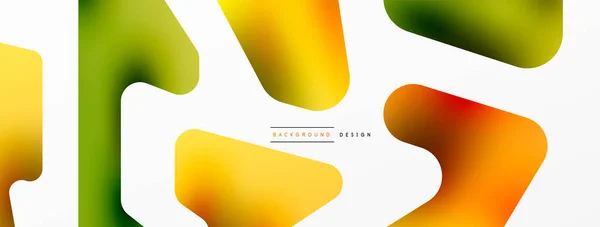 Colorful Bright Abstract Shapes Composition Digital Web Futuristic Template Wallpaper — Stok Vektör