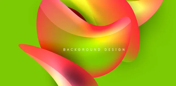 Beautiful Liquid Shapes Fluid Colors Abstract Background — Image vectorielle