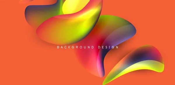 Beautiful Liquid Shapes Fluid Colors Abstract Background — Image vectorielle