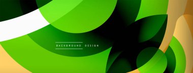 Yaratıcı geometrik duvar kağıdı. Asgari soyut arkaplan. Duvar kağıdı arkaplanı veya iniş sayfası için daire dalga ve yuvarlak şekiller kompozisyon vektör çizimi