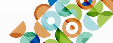 Renkli çember soyut arkaplan. Duvar kağıdı, afiş, sunum, arkaplan şablonu