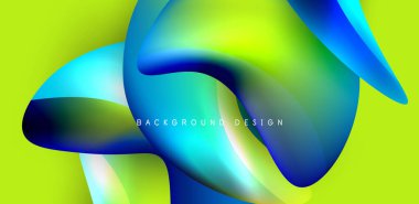 Soyut arkaplan renklerine sahip güzel sıvı şekiller