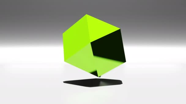 宝石风格3D几何形状的动画背景在空中旋转 3D运动图形 最小设计几何漏洞视频 — 图库视频影像