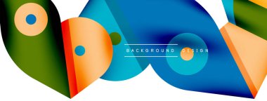 Minimum geometrik duvar kağıdı. Yaratıcı soyut arka plan. Duvar kağıdı arkaplanı ya da iniş sayfası için basit çizgiler ve daire kompozisyon vektör illüstrasyonu