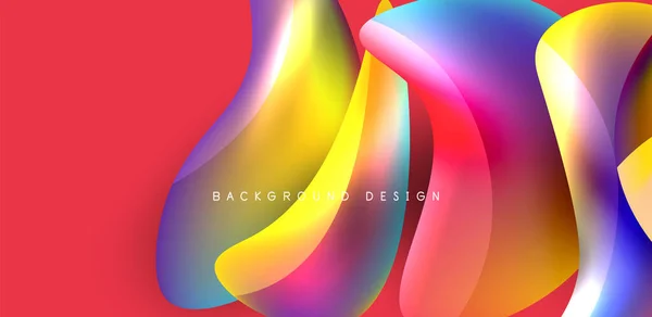 Schöne Flüssige Formen Mit Flüssigen Farben Abstrakten Hintergrund — Stockvektor