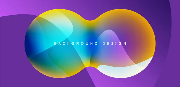Spheres Circles Abstract Background Trendy Colorful Design Vector Illustration Wallpaper — Stok Vektör