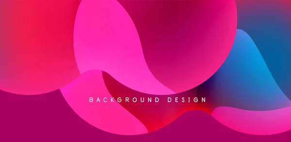 Spheres Circles Abstract Background Trendy Colorful Design Vector Illustration Wallpaper — Vetor de Stock