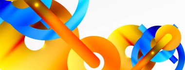 Çember bileşimi soyut arkaplan. Duvar kağıdı, afiş, arkaplan veya iniş için moda tekno iş şablonu