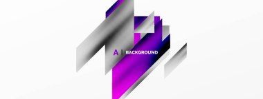 Modern trend minimalist soyut arka plan. Geometrik desen tasarımı, 3 boyutlu ve gölge efektleri. Vektör İllüstrasyonu