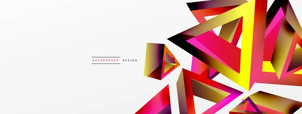 Triangle Abstract Background Vector Basic Shape Technology Business Concept Composition — Vector de stock