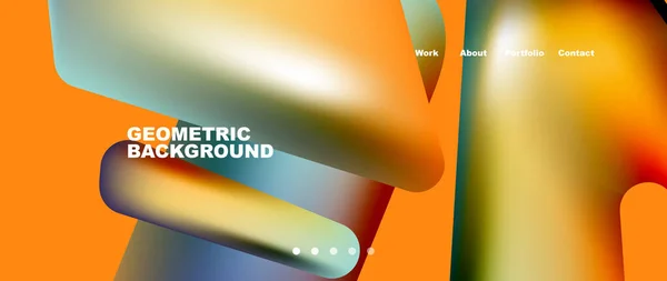 Colorful Geometric Background Landing Page Vector Illustration Wallpaper Banner Background — ストックベクタ
