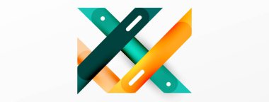 Arka plan dinamik çizgileri geometrik duvar kağıdı. Duvar kağıdı afişi ya da iniş sayfası için çizgili kompozisyon vektör illüstrasyonu