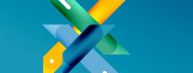 Arka plan çakışan hatlar. Dinamik çizgiler soyut duvar kağıdı. Duvar kağıdı afişi veya iniş sayfası için düz satır kompozisyon vektör ilüstrasyonuName