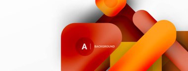 Renkli geometrik şekiller çizgiler, kareler ve üçgenler. Duvar kağıdı, pankart veya iniş sayfası için soyut arkaplan