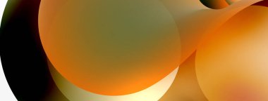 Fluid abstract background, round shapes and circle flowing design for wallpaper, banner, background or landing