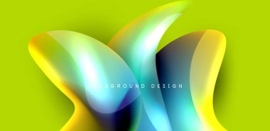 Soyut arkaplan renklerine sahip güzel sıvı şekiller