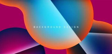 Colorful bubble abstract background with shadow effects. Minimalist geometric vector Illustration For Wallpaper, Banner, Background, Card, Book Illustration, landing page