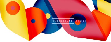 Minimum geometrik duvar kağıdı. Yaratıcı soyut arka plan. Duvar kağıdı arkaplanı ya da iniş sayfası için basit çizgiler ve daire kompozisyon vektör illüstrasyonu