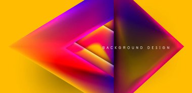 Renkli sıvı gradyanlı gelecekçi üçgen vektörü soyut arkaplan