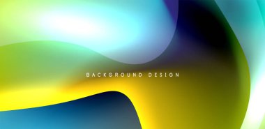 Soyut arkaplan renklerine sahip güzel sıvı şekiller