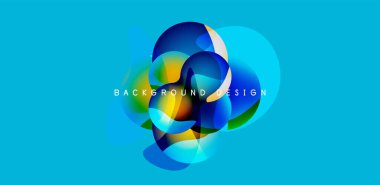 Bright abstract background glossy shiny circle and sphere composition. Minimalist geometric vector Illustration For Wallpaper, Banner, Background, Card