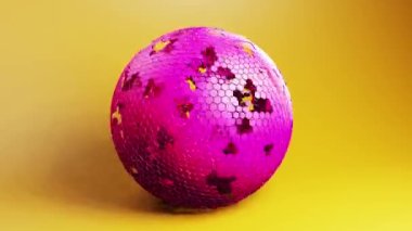 Sphere 3d geometric video animation background. Looping 3D motion graphics design