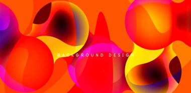 Spheres and circles abstract background, trendy colorful design. Vector Illustration For Wallpaper, Banner, Background, Card, Book Illustration, landing page