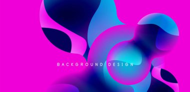 Bright abstract background glossy shiny circle and sphere composition. Minimalist geometric vector Illustration For Wallpaper, Banner, Background, Card