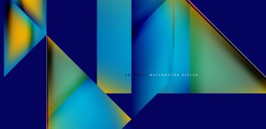 Akışkan gradyan renklerle dinamik üçgen tasarımı soyut arkaplan