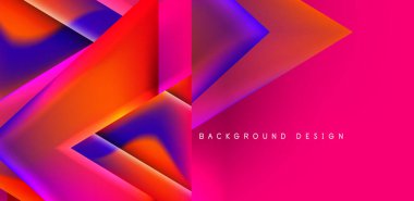 Renkli sıvı gradyanlı gelecekçi üçgen vektörü soyut arkaplan