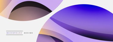 Yaratıcı geometrik duvar kağıdı. Asgari soyut arkaplan. Duvar kağıdı arkaplanı veya iniş sayfası için daire ve dalga kompozisyon vektör çizimi