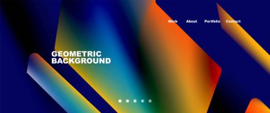 Abstract geometric landing page. Creative background for wallpaper, banner, background or web
