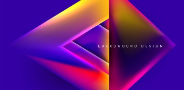Renkli sıvı gradyanlı gelecekçi üçgen vektörü soyut arkaplan