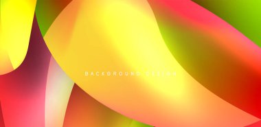 Soyut arkaplan renklerine sahip güzel sıvı şekiller