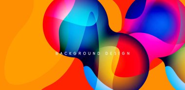 Spheres and circles abstract background, trendy colorful design. Vector Illustration For Wallpaper, Banner, Background, Card, Book Illustration, landing page