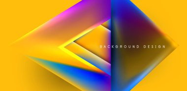 Renkli sıvı gradyanlı gelecekçi üçgen vektörü soyut arkaplan