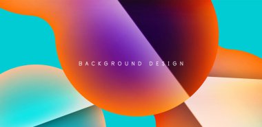 Colorful bubble abstract background with shadow effects. Minimalist geometric vector Illustration For Wallpaper, Banner, Background, Card, Book Illustration, landing page