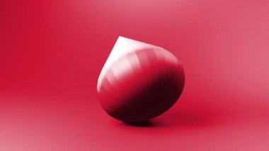 Abstract cone shape with round side background. 3D motion graphics. Minimalist geometric looping video design