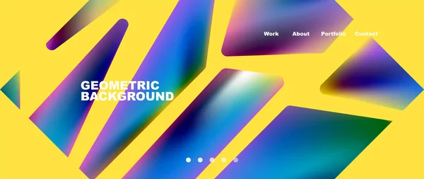 Abstract Geometric Landing Page Creative Background Wallpaper Banner Background Web — Archivo Imágenes Vectoriales