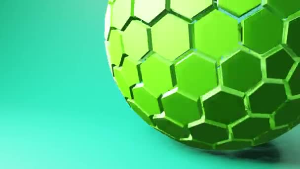 Sphere Hexagons Tech Abstract Geometric Animation Background Motion Graphics Minimalist — 비디오