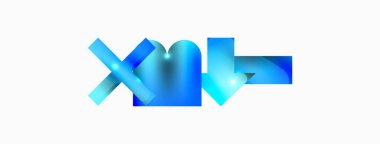 Minimum geometrik soyut arkaplan. İlkel şekiller kompozisyon arkaplanı. Duvar kağıdı, afiş, arkaplan veya iniş için moda tekno iş şablonu