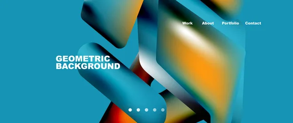 Colorful Geometric Background Landing Page Vector Illustration Wallpaper Banner Background — Vetor de Stock