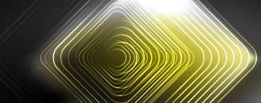 Neon parlak çizgiler ve açılar, sihirli enerji uzay ışığı konsepti. Duvar kağıdı, afiş, arkaplan, broşür, katalog, kapak, broşür