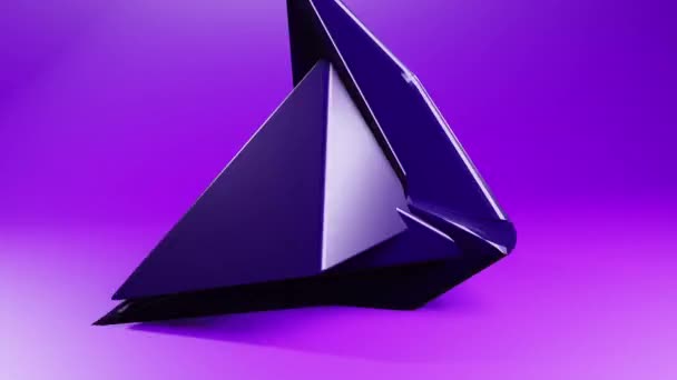 抽象幾何学形変換 3Dモーショングラフィックス 最小限の幾何学ループビデオ — ストック動画