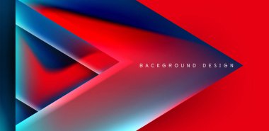 Renkli sıvı gradyanlı gelecekçi üçgen vektörü soyut arkaplan