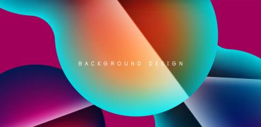 Colorful bubble abstract background with shadow effects. Minimalist geometric vector Illustration For Wallpaper, Banner, Background, Card, Book Illustration, landing page