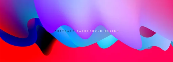 Dynamické Tekuté Vlny Abstraktní Pozadí Pro Obaly Šablony Letáky Plakáty — Stockový vektor