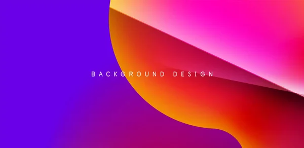 Colorful Bubble Abstract Background Shadow Effects Minimalist Geometric Vector Illustration — Stok Vektör