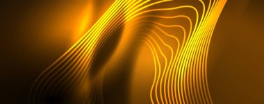 Tekno neon dalga çizgileri, dinamik elektrik hareketi, hız kavramı. Duvar kağıdı, afiş, arkaplan, iniş sayfası, duvar sanatı, davetiye, baskılar için şablonlar