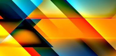 Akışkan gradyan renklerle dinamik üçgen tasarımı soyut arkaplan